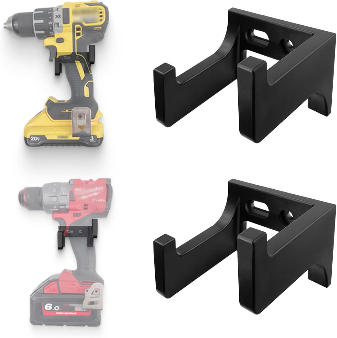 2pcs Power Tool Organizer,Heavy Duty Pegboard Wall Organizer,Stainless Steel, Electric Drill Storage Rack,Perfect for Storage Garages, Homes, Sheds, Workshops, Backyard Shops, etc.