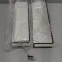 Meangood Floating Shelves Wall Mounted Set of 2, Rustic Wood Wall Storage Shelves for Bedroom,Living Room,Bathroom, Kitchen (White)