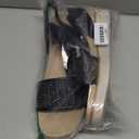 LifeStride Womens Gillian 2 Sandal Black Faux Leather 10 M