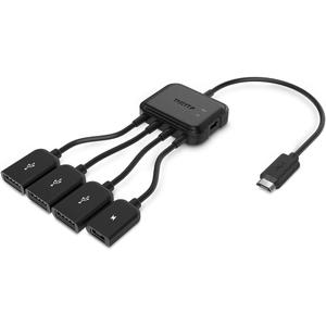 TUSITA Micro USB HUB Adaptor with Power, 3-Port Charging OTG Host Cable Cord Adapter Compatible with Raspberry Pi 2 3 Pi Zero Android Smart Phone Tablet Samsung Galaxy HTC Sony Google LG/Linux