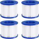 #WEJOY AquaSpa Easy Set Pool Spa Hot Tub Filter Replacement Cartridges for Type PM_SPA-P154_Grey/Black/White/Wine, Fold White Filter Paper for Many Massage Pool Models(4 PC) (PM_PG02000000084_Blue)