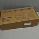 Lwenki Wall Mount Key Holder with Mail Organizer, 100% Paulownia Wood, 7 Metal Hooks, Storage Drawer, Entryway Home Decor (Black)