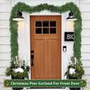 6ft Christmas Cedar Garland, Real Touch Pine Garland, Realistic Cypress Garlands Christmas Decorations for Mantel, Table, Stairs, Porch - Indoor Outdoor Xmas Holiday Decor