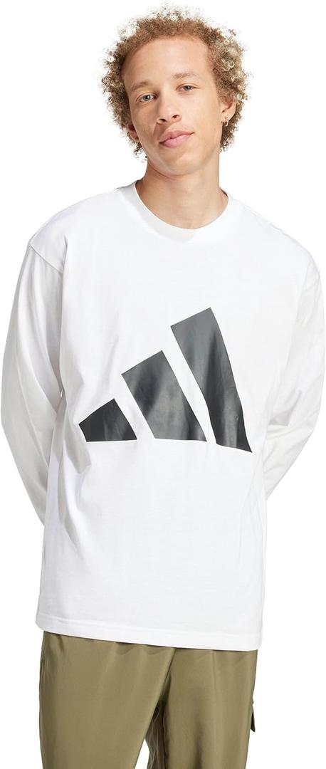 adidas Mens Essentials Big Logo Single Jersey Long Sleeve T-Shirt (X-Large Tall)