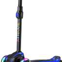 TONBUX Kids Scooter for Age 3-12, Toddler Scooter with 4 Adjustable Heights, Light Up 3-Wheels Scooter, Shock Absorption Design, Lean to Steer, Balance Training Scooter for Kids