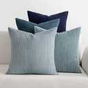 MIULEE Summer Throw Pillow Covers 18x18 Inch Set of 4 Western Neutral Decorative Cushion Covers Soft Boho Farmhouse Modern Coastal Home Decor for Couch Bed Sofa Living Room Dark Blue Navy Series