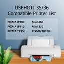 35 36 Ink Cartridges Replacement for Canon PGI-35 Black CLI-36 Color Ink Cartridge PGI35 CLI36 Ink to Work with PIXMA iP100 TR160, PIXUS Mini260 320 Printer (2 Black, 1 Tri-Color, 3 Pack)