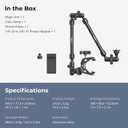 SMALLRIG 22" Magic Arm Clamp, Overhead Phone Mount Holder Stand, Flexible Desk Camera Mount, Articulating Friction Boom Arm, for POV Shot, Filming, Light, Webcam, Action Camera