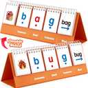 Aizweb CVC Word Games,Phonics Games Flash Card for Preschool Kindergarten Classroom,Learn to Read,Reading Manipulative Spelling Educational Toy Learning Activity Speech Therapy Teacher School Supplies