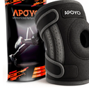 APOYO Knee Brace for Women & Men - Knee Compression Sleeve For Pain Relief, Meniscus Tear, ACL, Arthritis, Joint Pain Relief, with Patella Gel Pad & Side Stabilizers (XX-Large) Gray
