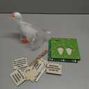 Magnetic Goose Key Holder, 7inch Desk Goose Statue with Wooden Base & Inspirational Sign Kawaii Room Decor Funny Home Office Table Desk Decor Mini Goose for New Apartment Housewarming Gifts