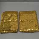 Gold Sequin Backdrop Curtains 2 Panels 2FTx8FT Glitter Gold Drapes Photo Backdrop Party Wedding Baby Shower Curtain Sparkle Photography Background