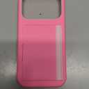 for iPhone 13 Pro Max Case with Card Holder,Credit Card Slot Protective Wallet Case - Pink