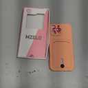 MZELQ TPU Wallet Compatible with iPhone 16 Pro Max Case, Card Holder Camera Protection Cover + Screen Protector, Push-able Slot for Girls Women -Pink