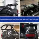 WOOGA Motorcycle Rear Carrier Support Shelf Luggage Rack Passenger Grab Handle for Ho&nda Rebel CMX 500 CMX-300 Rebel300 Rebel500 2017 2018 2019 2020 2021 2022 2023 2024 Accessories