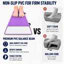 6FT/8FT Folding Gymnastics Balance Beam, Waterproof PVC Floor Beam