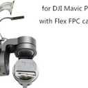 for DJI Mavic Pro Gimbal Camera Motor Arm Bracket with Cover/Flex Cable Disassemble Spare Parts (Silver)