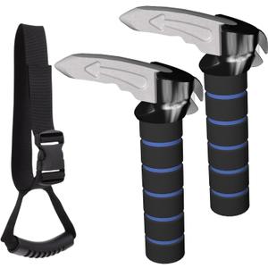 Elderly Car Handle Assist,Car Door Handle for Elderly,Support Multifunction Door Latch for Seniors and Handicapped (Blue - 2 Pack Car Handle + Strap)