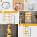 WOBANE LED Puck Lights Plug in, Under Cabinet Lighting with Switch, Dimmable Under Counter Lighting for Shelf, Closet, Cupboard, Bookcase, Display, Super Bright, 2700K Warm White, 6 Pack