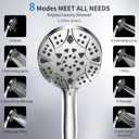 High Pressure 8-mode Handheld Shower Head with 5 ft Stainless Steel Hose and Adjustable Bracket, Built-in Power Wash to Clean Tub, Clean Corner,Tile & Pets
