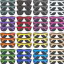 48 Pack 16 Colors Neon Party Sunglasses, 80s Retro Style Party Favors Sun Glasses Bulk for Carnival, Summer Pool Toys, Goody Bag Stuffers, Boy and Girl Beach Party Supplies, Birthday, School Gift