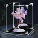 Acrylic Display Case Clear Action Figure Display Case with Mirrored Back, Dustproof Protection Display Box Alternative Glass Case for Collectibles Figures Models Doll Toys (8x8x10 inch, 20x20x25 cm) (FIGURES NOT INCLUDED)