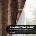 Deconovo 100% Blackout Door Curtain  Heat Blocking & Thermal Insulated Velvet Panel, Noise Reducing, Energy Saving for Summer & Winter, 52W x 90L Inch, Chocolate, 1 Panel