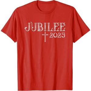 Catholic Jubilee 2025 Commemorative Design With Crucifix T-Shirt, S