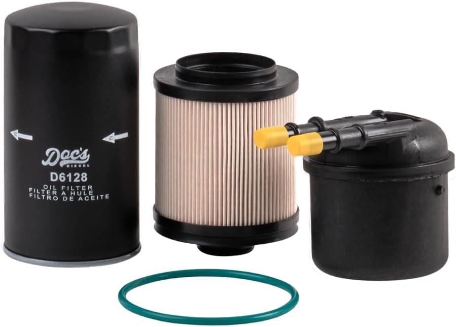 Doc's Diesel Filter Kit DFD4615+D6128 | Compatible with Ford 6.7L Powerstroke F250, F350, F450, F550 2011-2016 | Replaces FD4615, FL2051