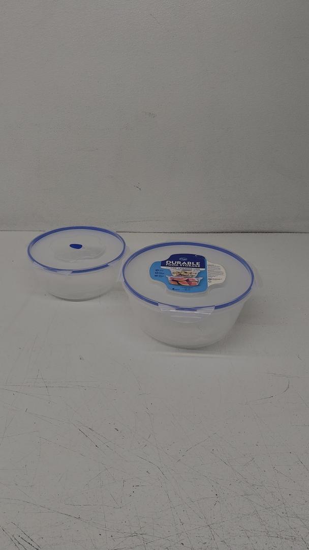 Durable Food Storage 2 Containers And Lid 2 Gal 1 Gal