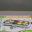 GreenLife 20" Extra Large Electric Griddle, Non-Toxic PFAS & PFOA-Free Ceramic Nonstick, Temperature Control, Quick Even Heating, Removable Drip Tray, Pancakes, Eggs, Sausage, Easy Clean, Turquoise