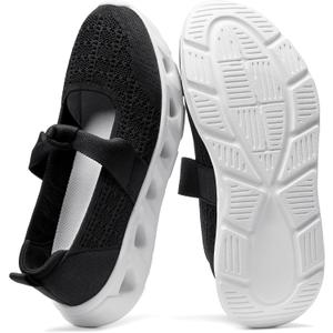 BOSTANTEN Comfortable Mary Jane Sneakers for Women - Lightweight & Breathable, Slip On Casual Shoes 2026, Wide Toe Box, Cushioned Sole for All-Day Walking/Work