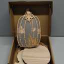 Leinuosen 6 Pcs Thanksgiving Pumpkin Decor Fall Decor for Home Pumpkin Wooden Block Sign Fall Tiered Tray Decorations Thanksgiving Table Centerpieces Decorations for Harvest Party Home Kitchen Shelf