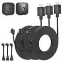 3pack 30ft Weatherproof Power Cable and Adapter for Blink Outdoor 4 (4th Gen), Blink Outdoor/Indoor (3rd Gen)& XT/XT2, Flat Power Cord with Micro USB Adapter, No More Battery Change, 24 Hours Charging