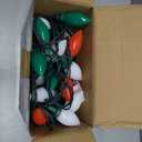 HAYATA C9 Big Bulbs Classic Christmas Lights 50 LED 32ft Strawberry String Light - Outdoor, Indoor, Garden, Yard, Party, Home, Wreath, Garland, Tree (Red White Green - 50LED)