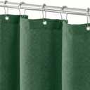 Boho Shower Curtains for Bathroom, Farmhouse Shower Curtain with Tassels, Green Shower Curtain Set, Faux Linen Fabric Shower Curtain with 12 Hooks, Hotel Quality, 72x72 Inches