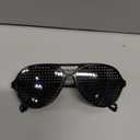 Pinhole Glasses Uniisex Vision Care Anti-Myopia Eye Exercise Improver Glasses Eyesight Natural Stenopeic Anti-Fatigue Glasses(Black)