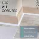 158 Inch Flexible Quarter Round Molding Wall Decoration Molding Trim,Self-Adhesive Peel and Stick Silicone Rubber Trim, Flexible DIY Waterproof Trim for Floor Window Frame and Home Decoration