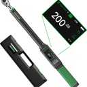 Digital Torque Wrench, 1/2 Torque Wrench, 7.38-147.5 Ft-lbs/10-200 N.m, 2 ACCURACY with Buzzer & LED Indicator for Automotive Motorcycle & Bicycle