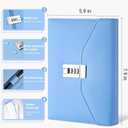 CAGIE Diary with Lock for Women, Full Wrap-around Privacy Journal Gifts for Girls, 120 GMS 224 Pages Thick Lined Notebook with Lock, 5.9 x 7.9 Inch