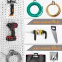 INCLY 24 Pack Heavy Duty Pegboard Hooks, 1/4" Pegboard Drill Holder Tool Utility Hooks, Peg Board Tool Hangers Accessories for Hanging Power Tools, Drill, Hammer, Workbench, Garage