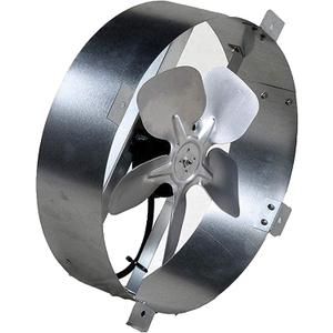 Amtrak Solar 80 Watt 12-Inch Exhaust Fan Made in USA Gable Mount, Galvanized Steel, Waterproof Quiet Solar Ventilator for Attic, Garage, Chicken Coop, Greenhouse, RV Fan Only, 12"X12"X3"