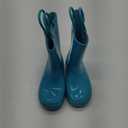 EUXTERPA Boys Girls Waterproof Rain Boots Kids Toddler Solid Color Boots with Easy On Handles