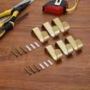 2 x 6 Pack Ceiling Curtain Rod Brackets, Sturdy Metal Curtain Rods Holders with Screws for 1 Inch Rod, Mounting Bracket for Ceiling Mount, Windows Drapes Curtains Hardware for Home Office, Gold
