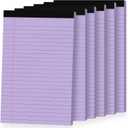 6pcs Small Note Pads, Purple Notepads 5x8 College Ruled Notebook, Writing Pads 5 x 8, Legal Pads, Pad Paper Perforate Notebooks for Work, Message, School, Office Supplies,30 Sheets/Pack