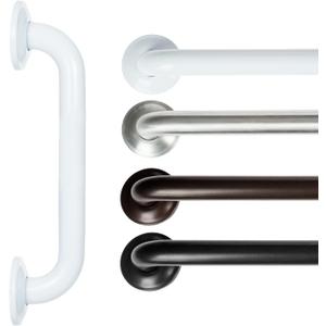 Vive Grab Bar for Bathtubs and Showers - Handicap Bathroom Safety Handrail for Elderly - Wall Senior Rail Handle for Tub, Toilet, Bath (12" (Inches), White)