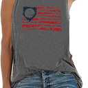 Baseball Tanks Top Women America Flag Baseball Graphic Vests Casual Sleeve Baseball Game Shirt (Gray, XXL)