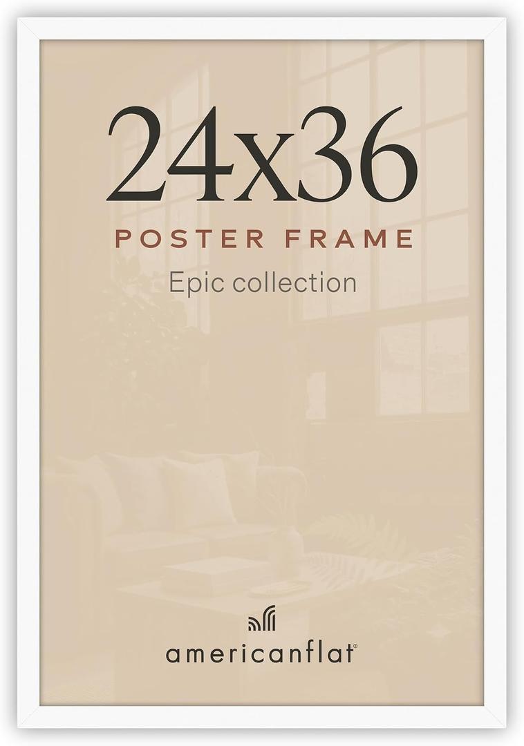 24x36 Poster Frame - Engineered Wood - White