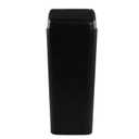 Plastic Waste Bin with Swing Lid, 14 Liter Garbage Can, 1 Pack (Black)