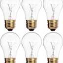KOR (Pack of 6) 25A15/CL - 25-Watt A15 Incandescent Appliance Bulb - Clear Finish - Medium (E26) - Standard US Size Household Base 25W
